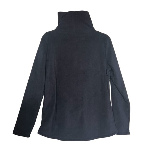 Talbots Fleece Mockneck Sweater Navy Blue Size Medium Cozy Warm NWT - Picture 2 of 10